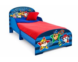 Paw Patrol Kinderbed - Houten Peuterbed - Formaat 60x77x143 CM - Geschikt voor Matras 70x140 CM - Makkelijke montage - Kinderkamer - Matras niet inbegrepen
