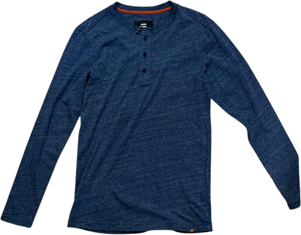 G-star Premium Compact Jersey Longsleeve Mannen Blauw
