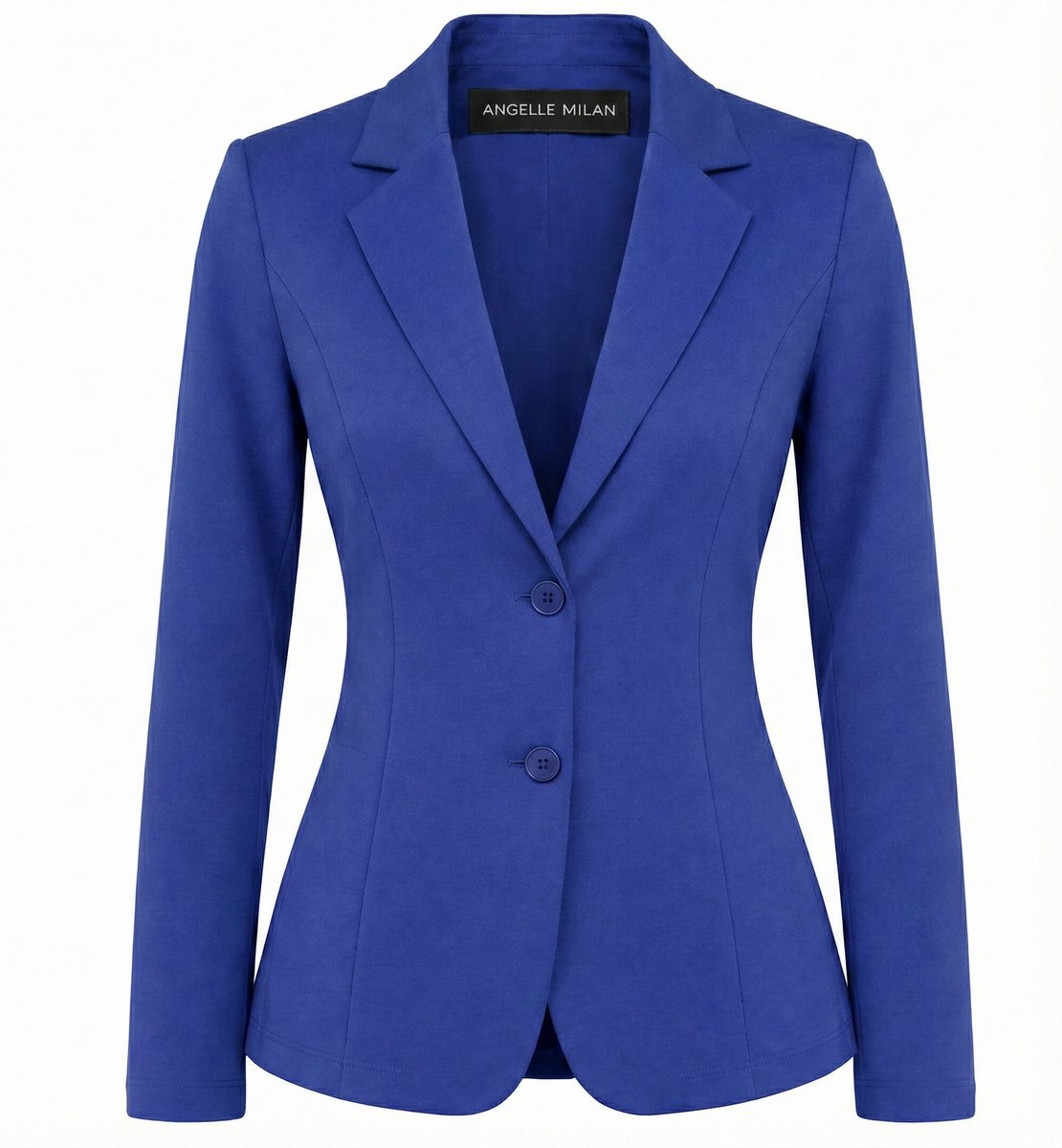 Angelle Milan Blazer Dames - Blauw - Travelstof - Maat L