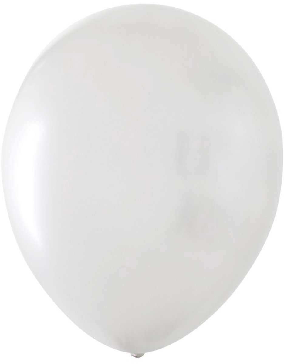 Ballon metallic 12 inch 8s - Wit - N.v.t.