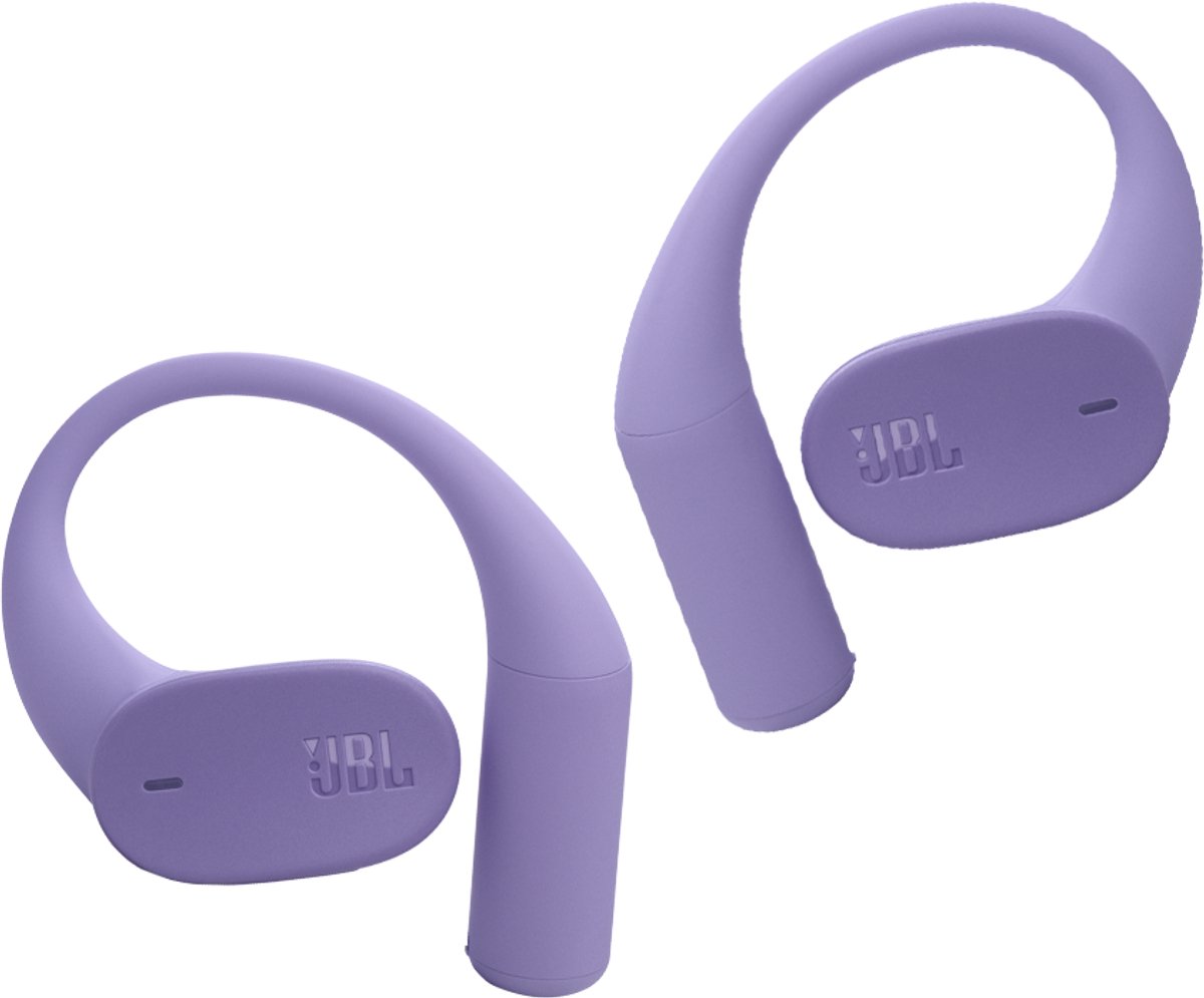 JBL Sense Lite - Open ear Oordopjes - Oortjes Draadloos - Bluetooth - Sport Oordopjes - Sporten - Hardlopen - 32 uur - Spatwaterdicht - IP54 - Paars