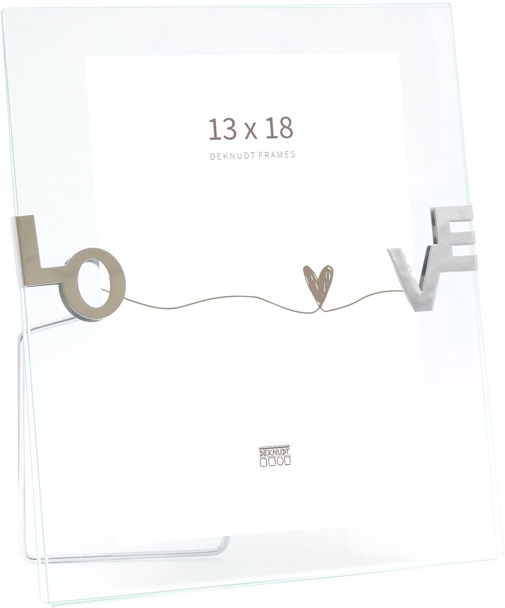 Deknudt Frames fotolijst S59ZE7 - transparant - glas - love - 13x18 cm transparant:love
