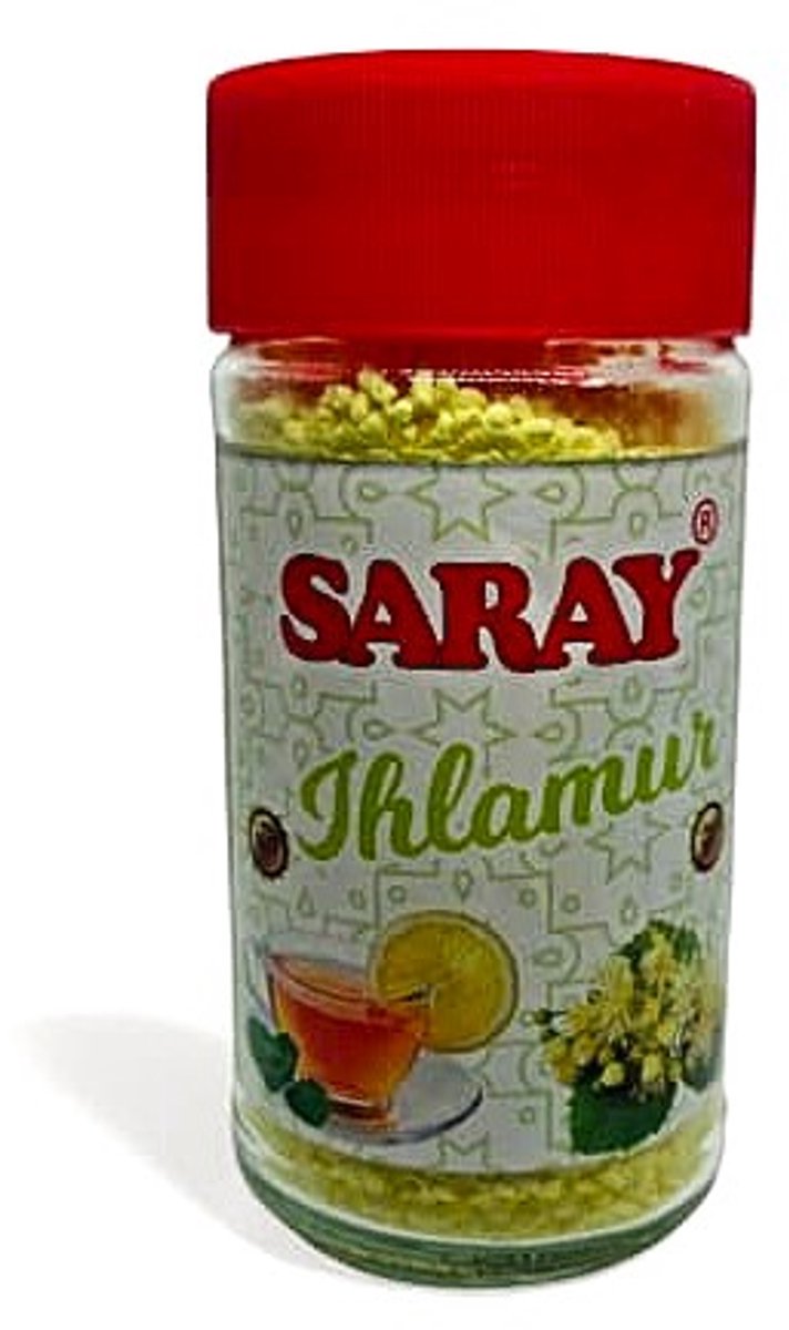 Saray Linde Thee Poeder 200 g | Kalmerend & Gezond | Luxe Glazen Pot - Toz Ihlamur Çayı 200 g | Sakinleştirici & Sağlıklı | Cam Kavanozda - Linden Tea Powder 200 g | Calming & Healthy | In Glass Jar