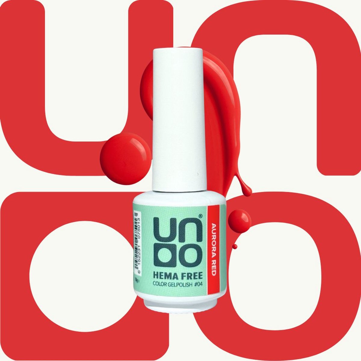 UNO Color Gel Gellak - HEMA‑vrij – Aurora Red (felrood) - Langhoudend - 10ml