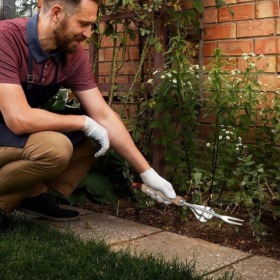 Handmatige onkruidverwijderaar van roestvrij staal - Set van 2 - Voor het uitgraven en losmaken van de grond - Tuiniers cadeau - Efficiënt onkruid verwijderen. van GARDENA — afbeelding 2