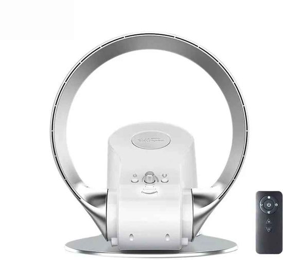 Bladloze stille ventilator 180° draaibaar met afstandsbediening, torenventilator voor bureau en wandmontage