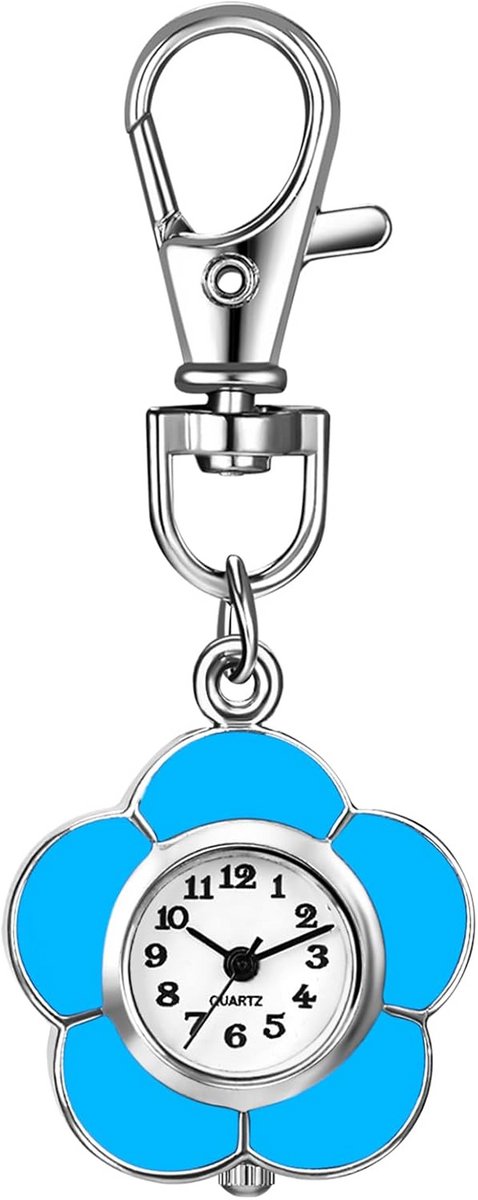 Analoge Karabijnhorloge met Bloemendetail en Gesp voor Rughzak of Werk