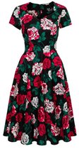 Robe longue Hell Bunny Paint me Roses pour femme - Multicolore - L