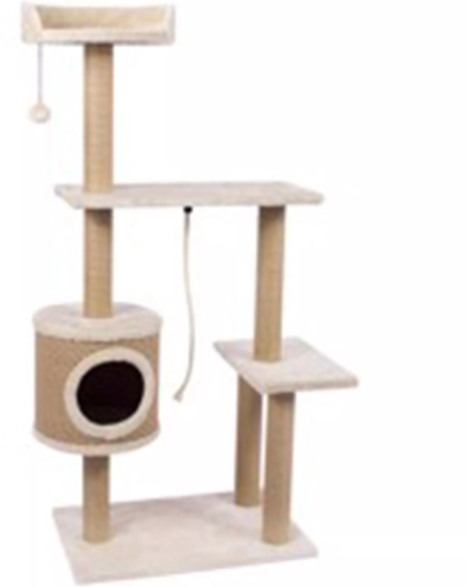 Krabpaal Nature Level - 60 × 40 × 126 cm – Stevig, Natuurlijk & Speels