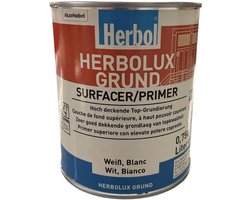 Herbol Herbolux Grund - Grondlaag en tussenlaag - Hout en diverse ondergronden - Solventbasis - 0.75 L - Wit