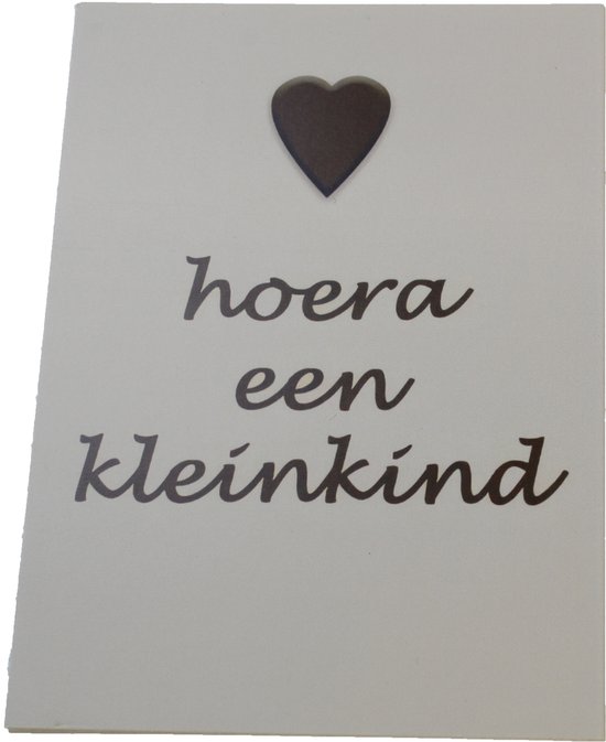 Brievenbus cadeau Hoera een kleinkind - cadeau voor Opa/Oma - slabber - baby slofjes van KadoBox — afbeelding 2