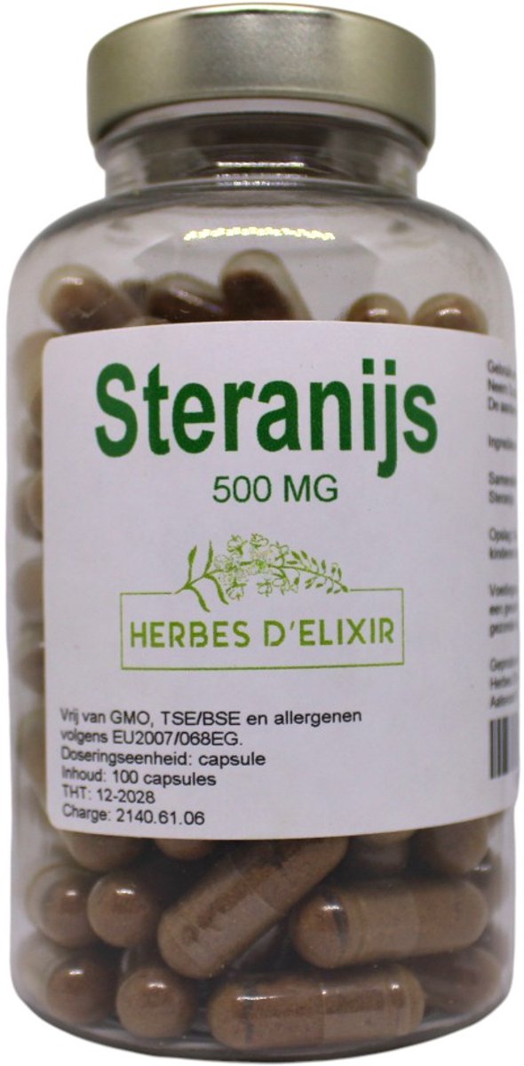 Herbes D'elixir Steranijs Capsules - Voedingssupplementen - 100 Stuks - Zonder toevoegingen