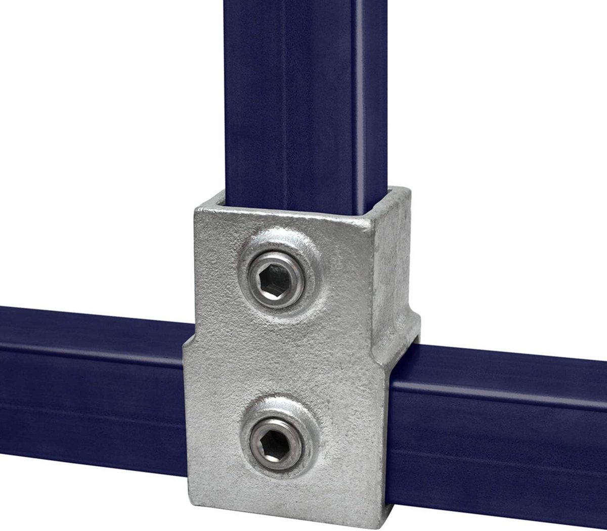 Vierkante Buiskoppeling Gietijzer Verzinkt 40x40mm - Stevige Montage