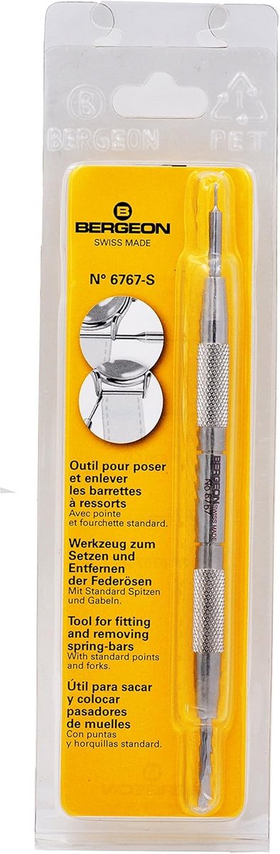 Bergeon 6767-S Springbar Tool - Zwitsers hoogwaardig gereedschap voor het vervangen van horlogebanden