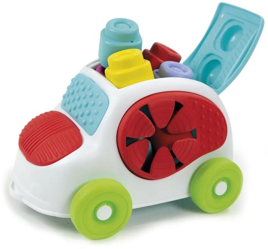 Clementoni Soft Clemmy - Sensory Car - Stapelblokken - Baby Blokken - 8 Speelblokken met Vormendoos Auto - 6-36 maanden van Clementoni — afbeelding 2