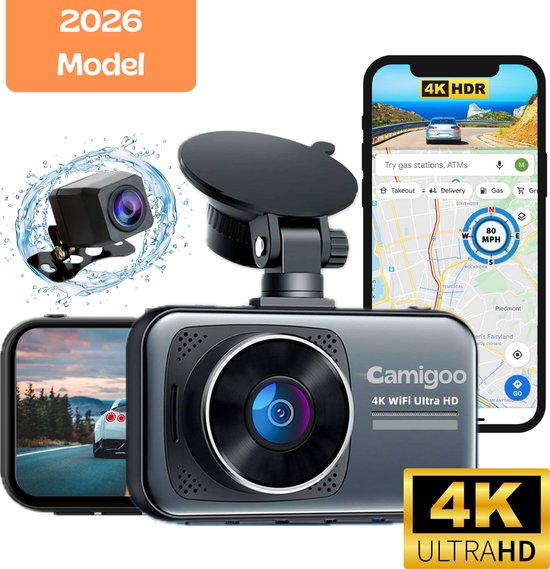 Camigoo D1 Pro – dual dashcam – 4K – wifi en GPS