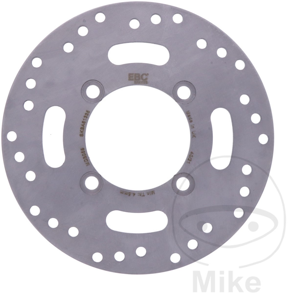 Ebc Hprs Series Solid Round Md3059 Achterste Remschijf Zilver