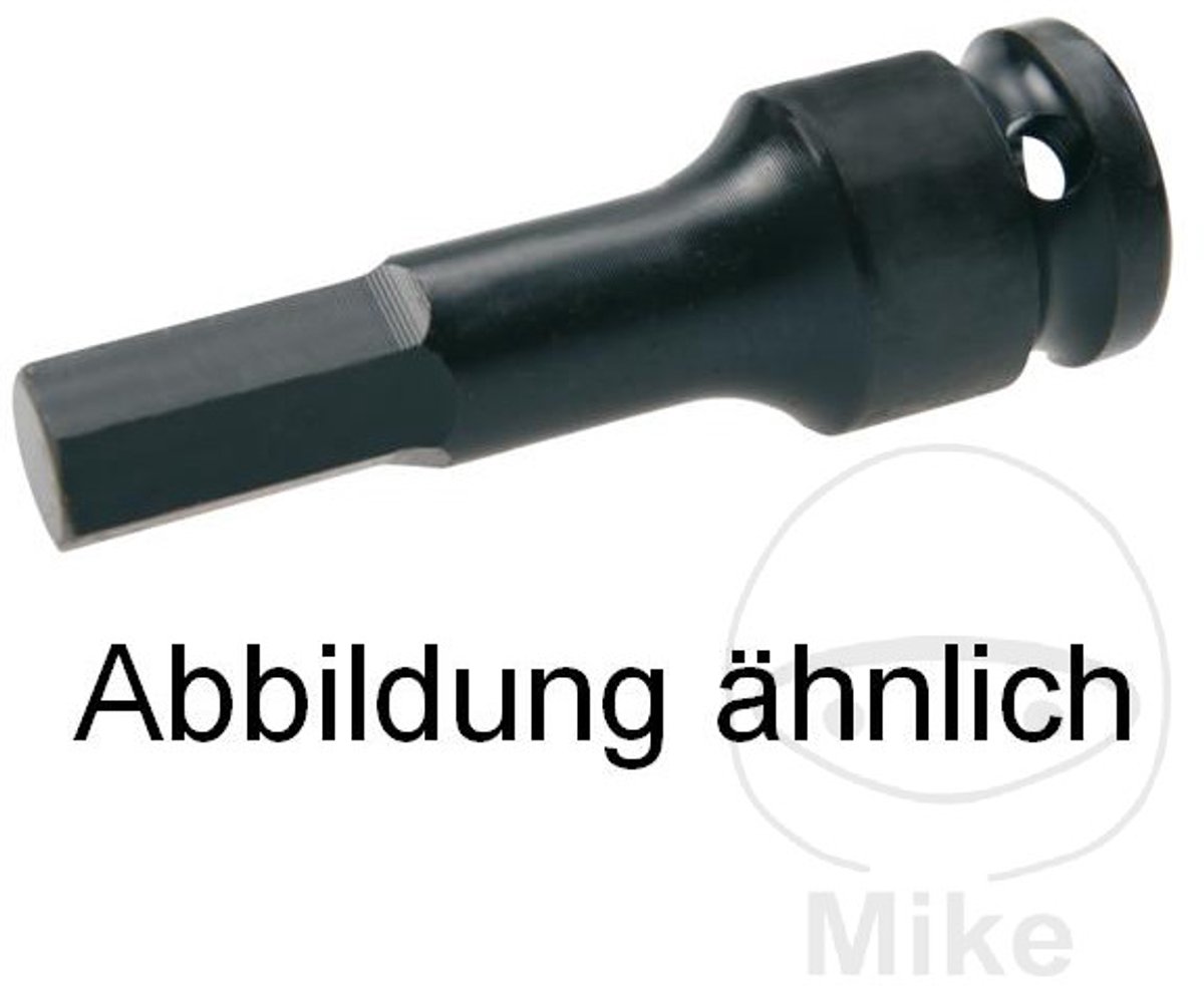 Slagdoppenkopsleutel 1/2" HEX Inbus 19 x 78 mm