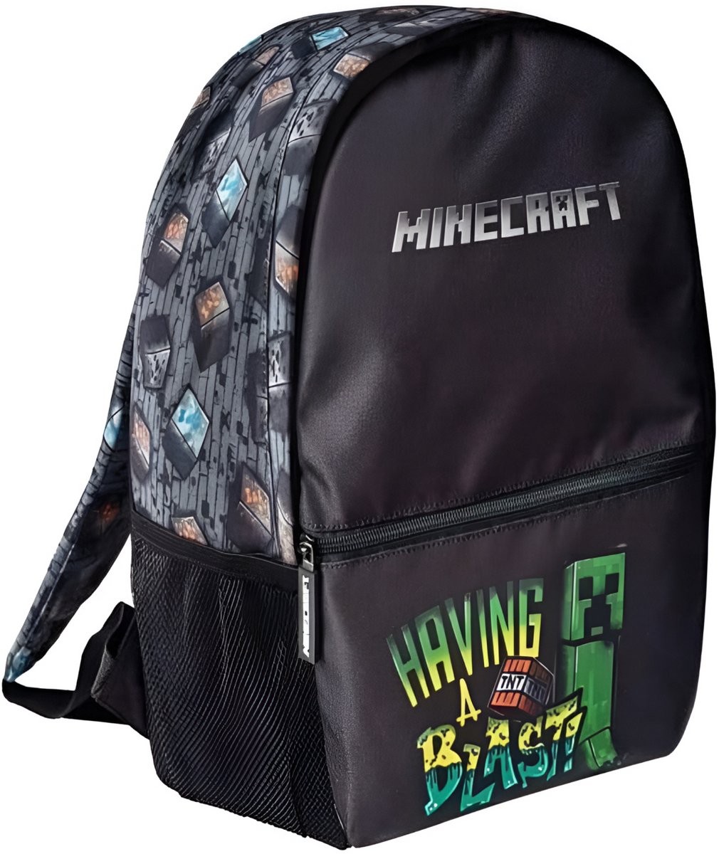 Minecraft rugzak - backpack - Having a Blast - 40 cm - Te gebruiken tot het 4de leerjaar.