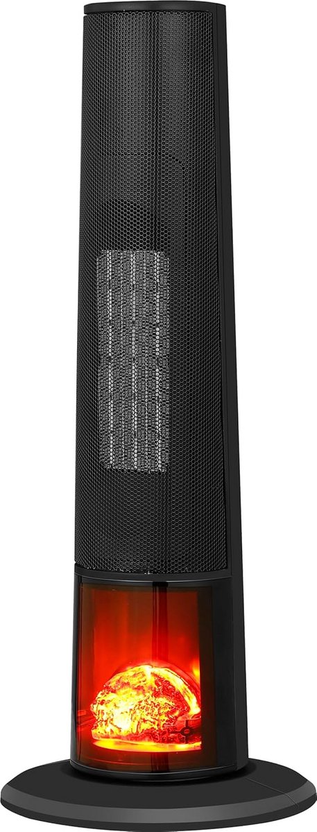 Keramische Ventilator Kachel met Vlameffect, Timer en Afstandsbediening