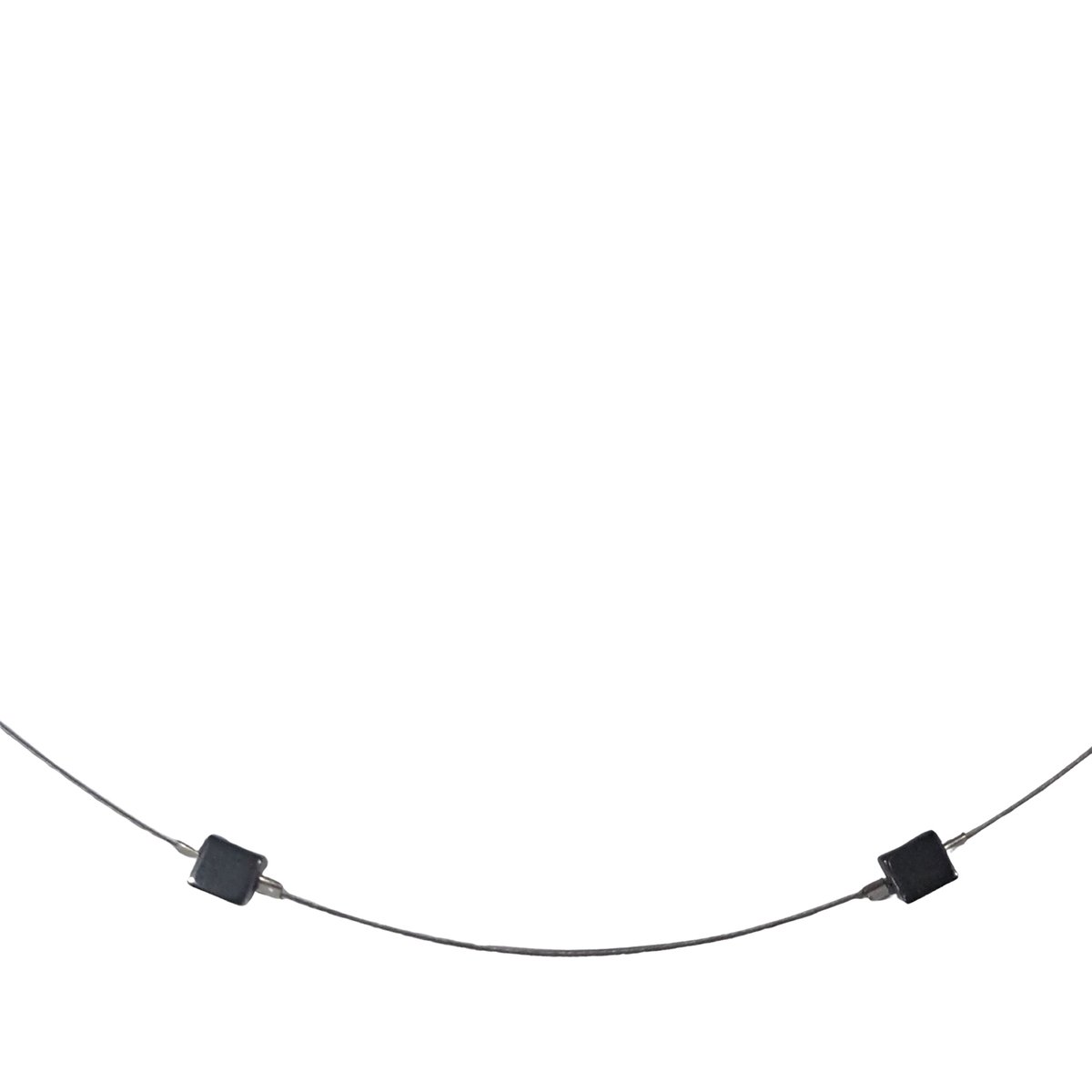 Glamour - Halsketting - Handgemaakte Ketting - Edelstaal - Gun Metal - St.Vincent - 44 cm.