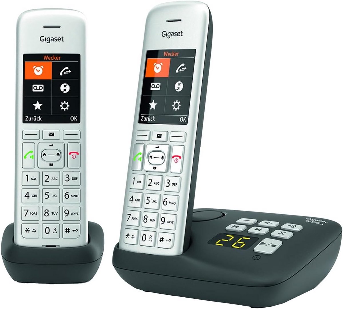 Draadloze DECT Telefoon met Antwoordapparaat - Duo Set (2 Hoornen)