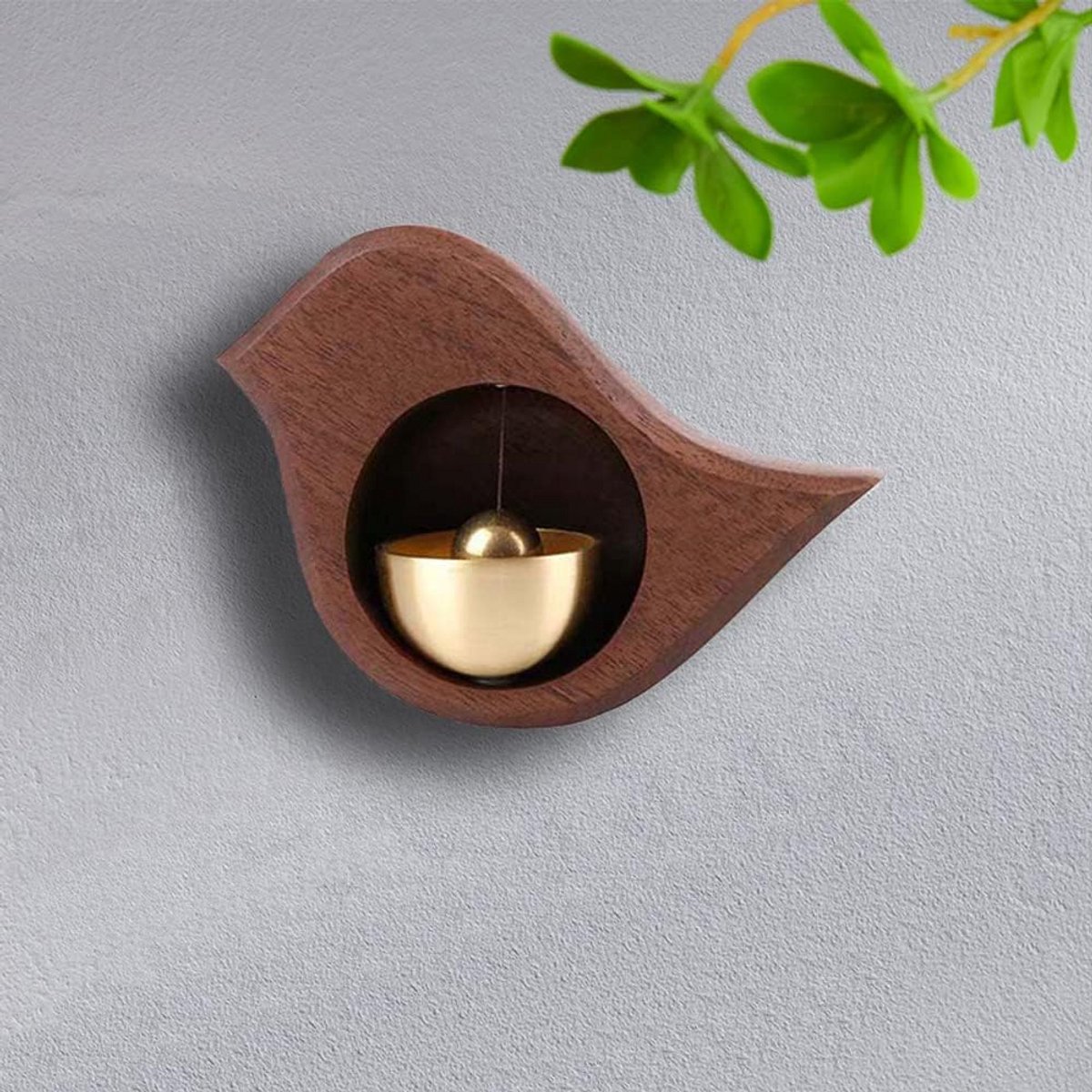 Decoratieve Houten Deurbel met Vogelontwerp - Magnetisch Bevestigd voor Thuis of Winkel