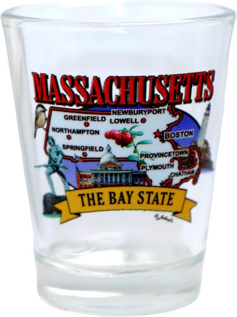 Souvenir Shotglas met Landschappen van Massachusetts