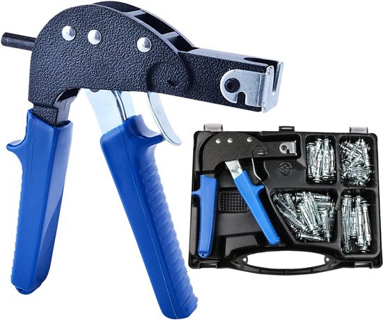 40 sets holle ruimtepluggen metalen holtepluggen tang hollewandpluggen set spreidpluggen M4 M5 M6 M8 voor de bevestiging van ijzeren platen, muren, deuren, ramen, holle bakstenen