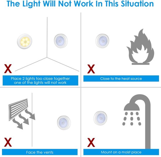 Nachtlampje - Nachtlampje volwassenen - Nachtlampje met bewegingssensor - Oplaadbaar lampje - 3 stuks warm wit nachtlampje - automatisch aan/uit - Kastverlichting - Bewegingsmelder wandlamp binnen - Voor trap-slaapkamer-keuken-kinderkamer-gang van Livinxx — afbeelding 5