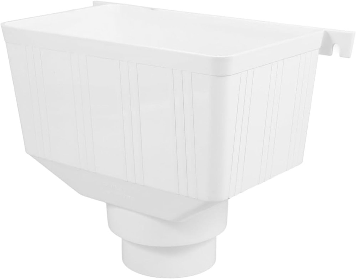 Universele regenwaterafvoer - wit - pvc