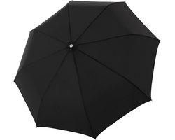 doppler Manufaktur Paraplu Bellino Oxford Nickel Matt Black Zwart