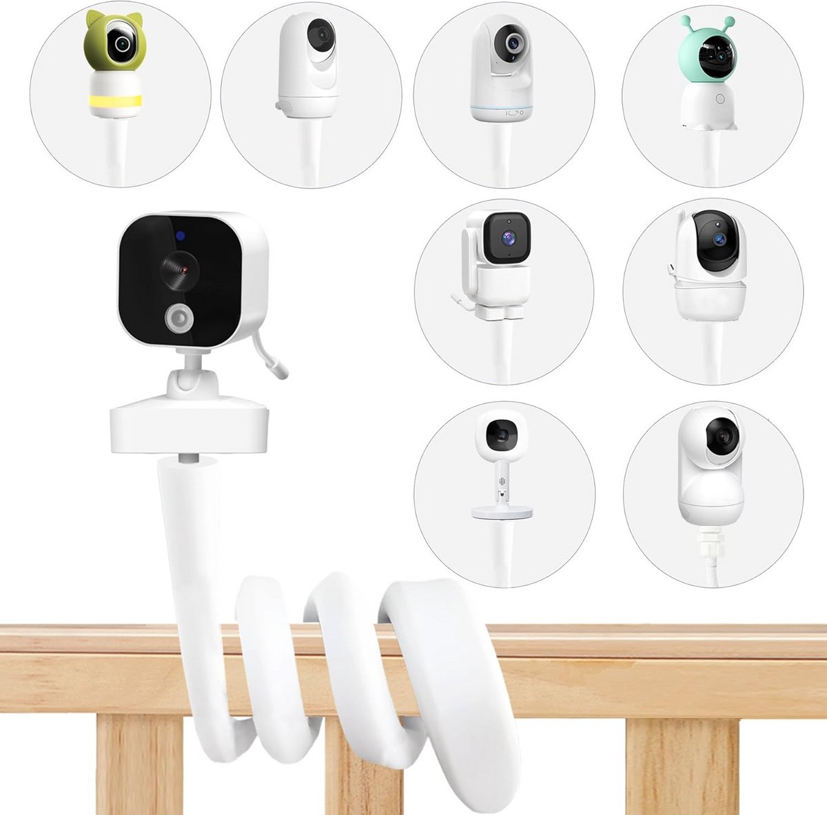 Universele Camera Montagebeugel voor Babyfoon - Flexibele 42 cm Vloerstandaard