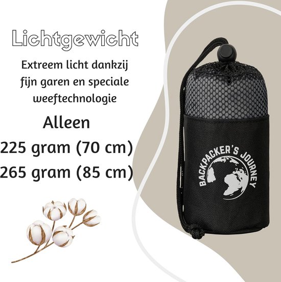 Lichte Katoenen Reisvoering Slaapzak - Hygiënisch Liner voor Backpacking en Hostel — afbeelding 5