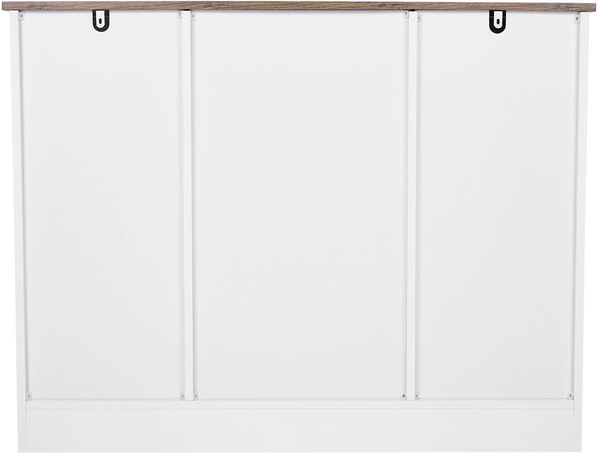 Boerderij-koffiebar-kast, 106 x 40 x 82 cm Opbergkast met 3 legplanken, salontafel met sch