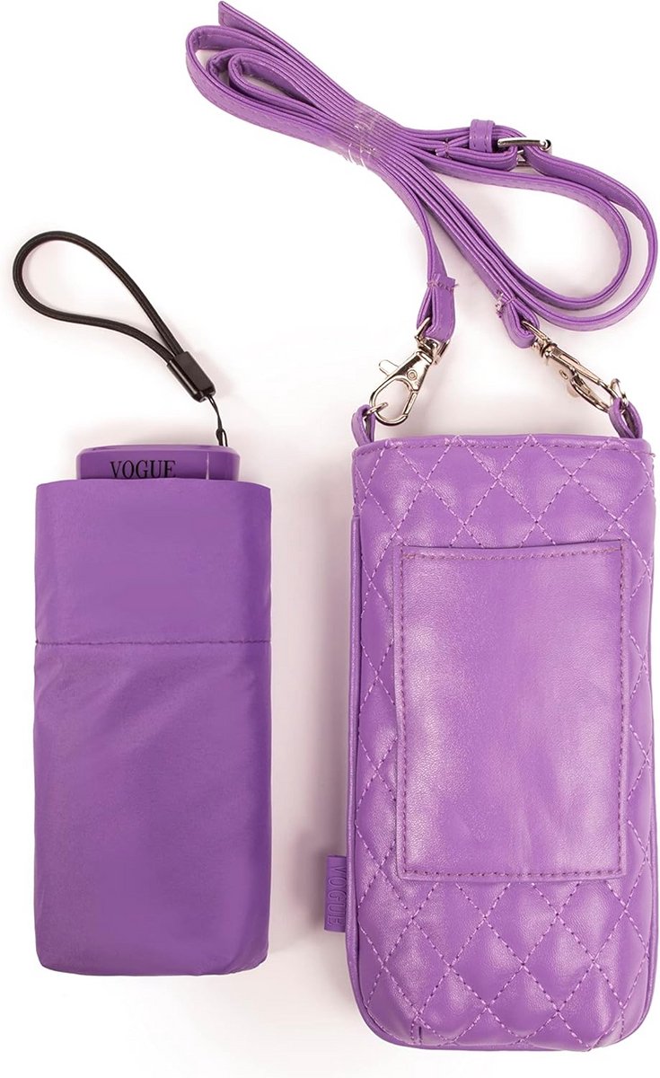 Elegante Opvouwbare Mini Paraplu Dames - Ultralicht met Smartphone Vakje & UV Bescherming