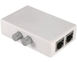 Netwerk Switch 2-Poorten RJ45 UTP LAN Kabel Splitter voor Thuis en Kantoor