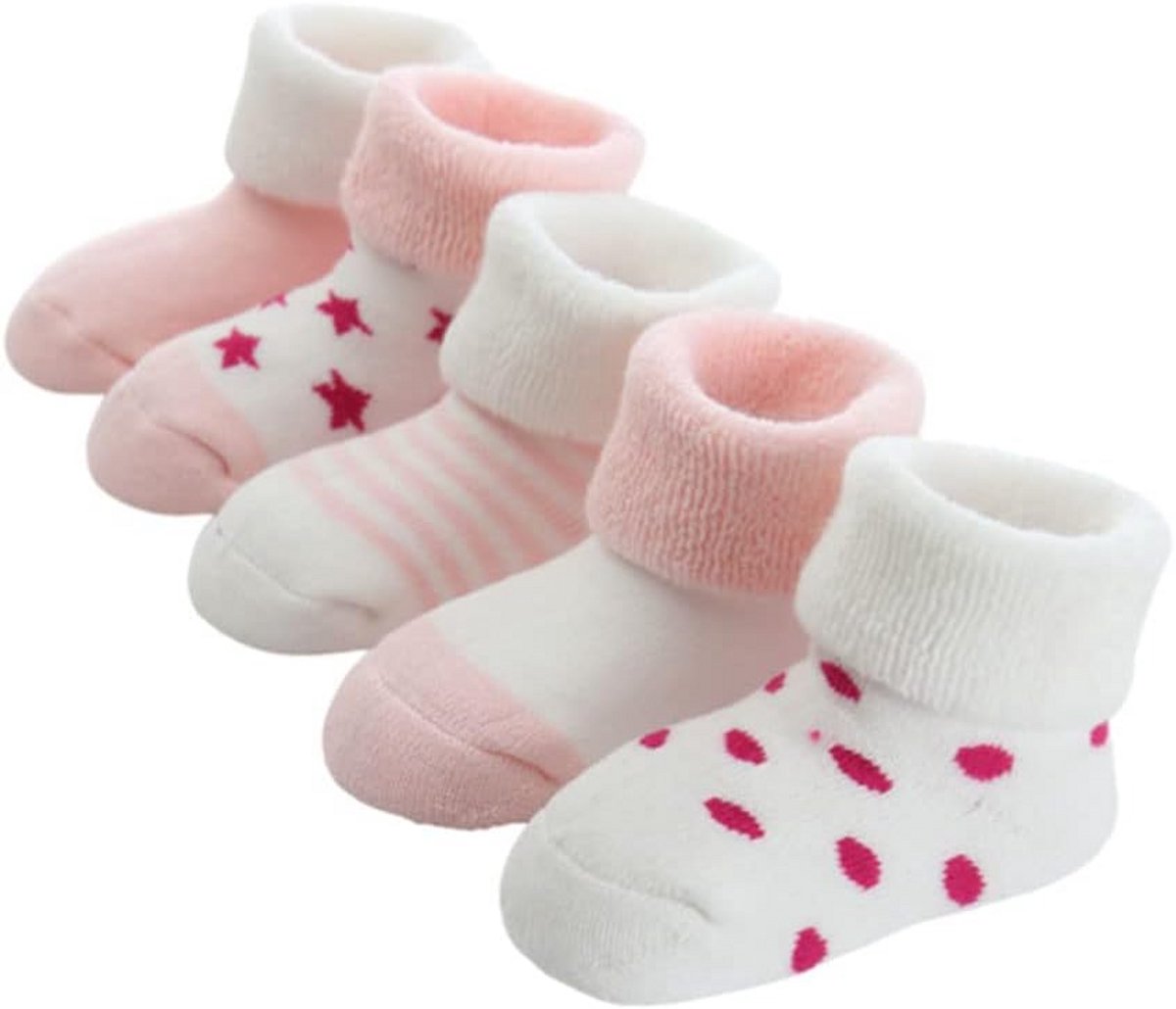 5 Paar Dikke Thermische Babysokken voor Jongens en Meisjes - Voor de Winter
