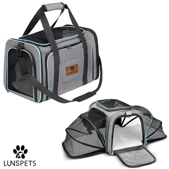 Sac De Transport Pour Chat Personnalisable Avec Broderie - Pliable, Bandoulière, Taille S/M/L, Pour Petit Chien Aussi