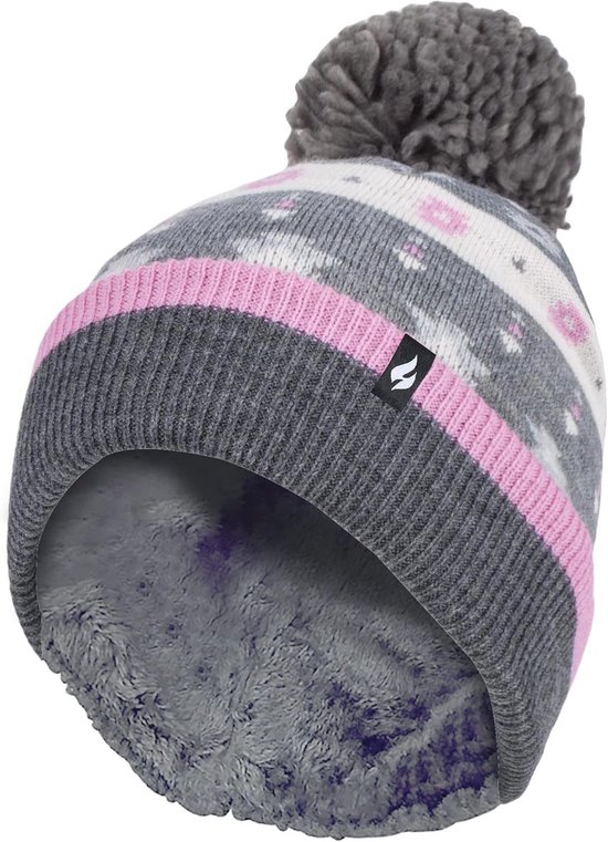 styleBREAKER warme fijn gebreide muts met gevlochten patroon en zeer zachte fleece voering, unisex 04024058, Kleur:Donkerbruin