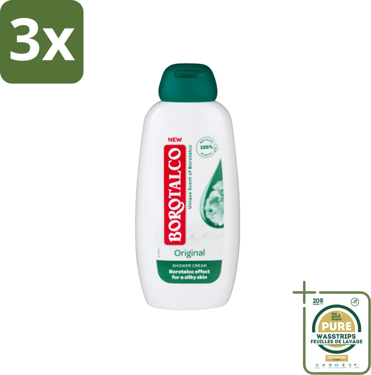 3 x Borotalco – Douchegel – Original – 250 ml - Grootverpakking - Koffiezetapparaat - Koffiezetapparaat - Koffiezetapparaat