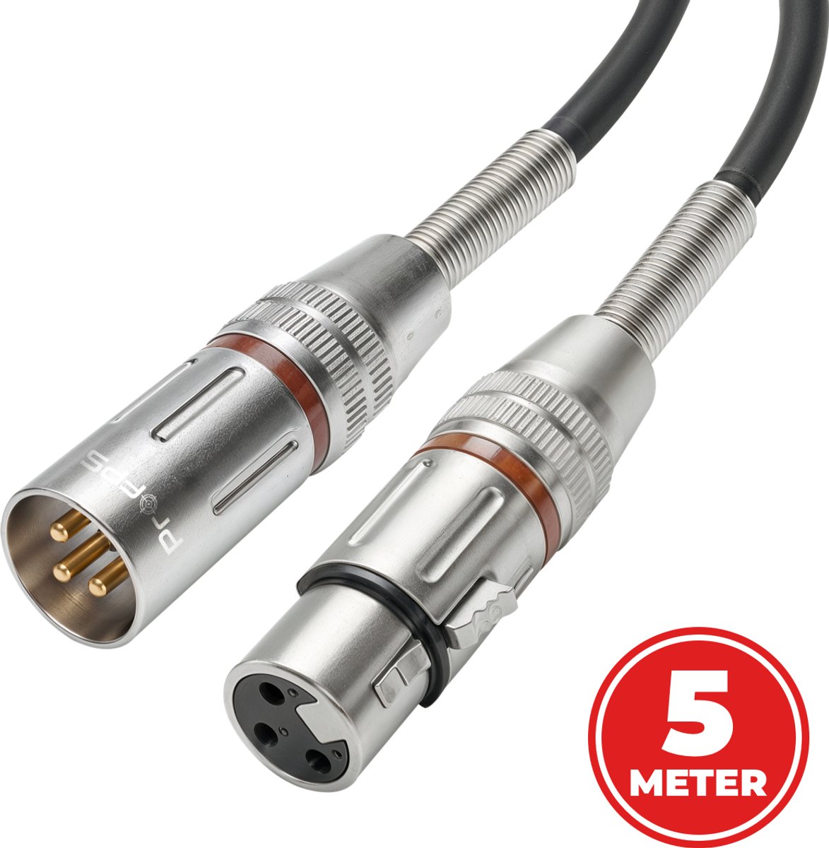 ProFPS XLR Microfoon Kabel 5M - 3-Pin - Male naar Female – OFC Audio