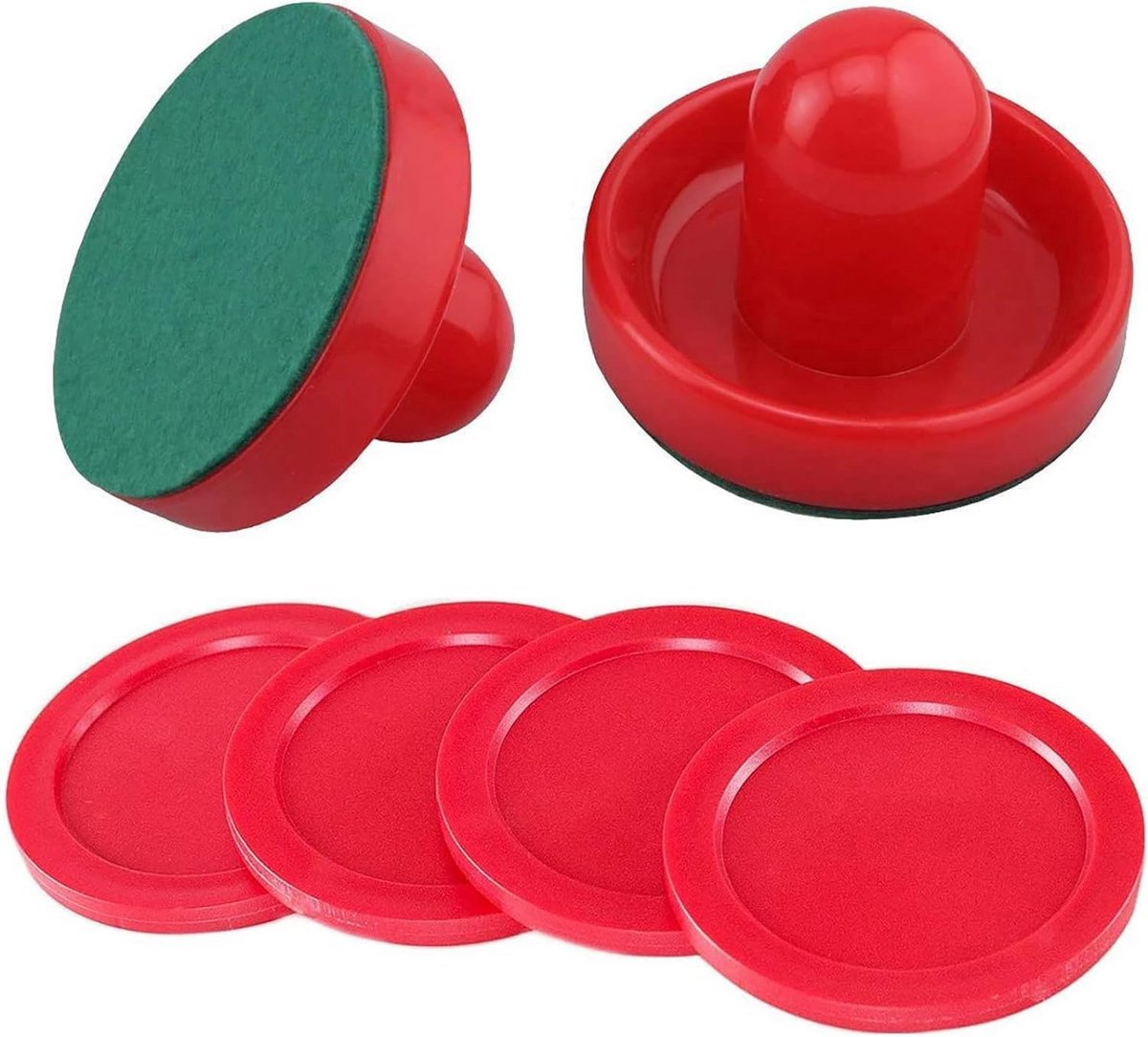 Indoor Tafelhockey Pusher Set met Schijfjes voor Arcade Spellen