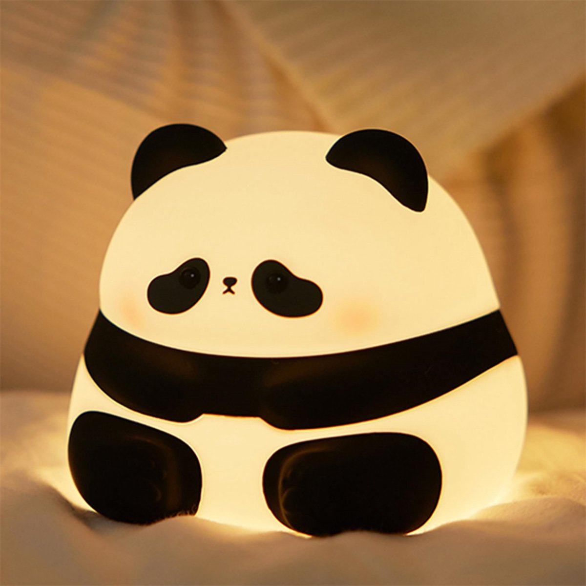 Ynkkvre - Panda Nachtlampje van Siliconen – Dimbaar Nachtlicht met Timer 30 min – Oplaadbaar LED Lampje voor Baby & Kinderkamer – Schattige Decoratie & Cadeau