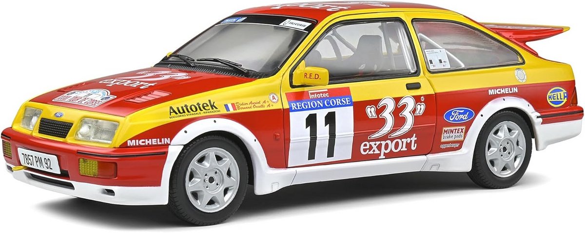 Schaalmodel Auto Rood Geel - Tour de Corse