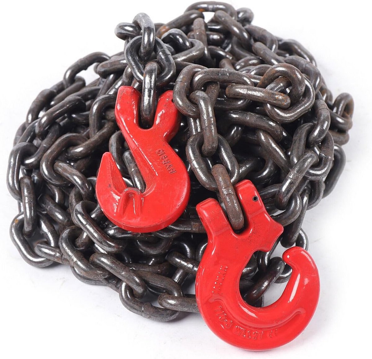 Aanslagketting 8mm Gelegeerd Staal met Vorkkophaak - Hefketting 2 Ton voor Kraan en Hijswerk