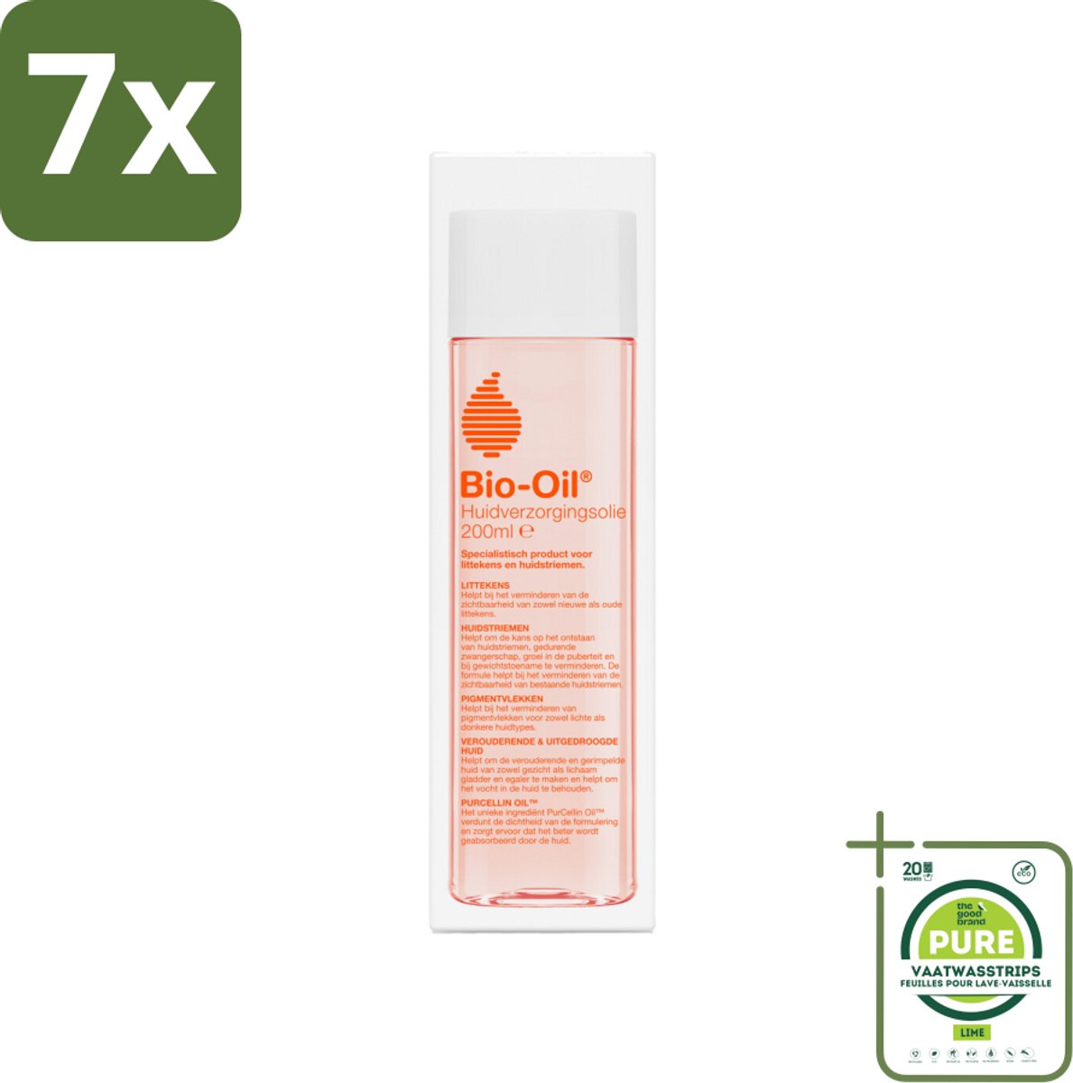 7 x Bio-Oil Huidverzorgingsolie 200 ml - Grootverpakking - Huidverzorging - Littekenvermindering - Striae - Pigmentvlekken - Droge Huid