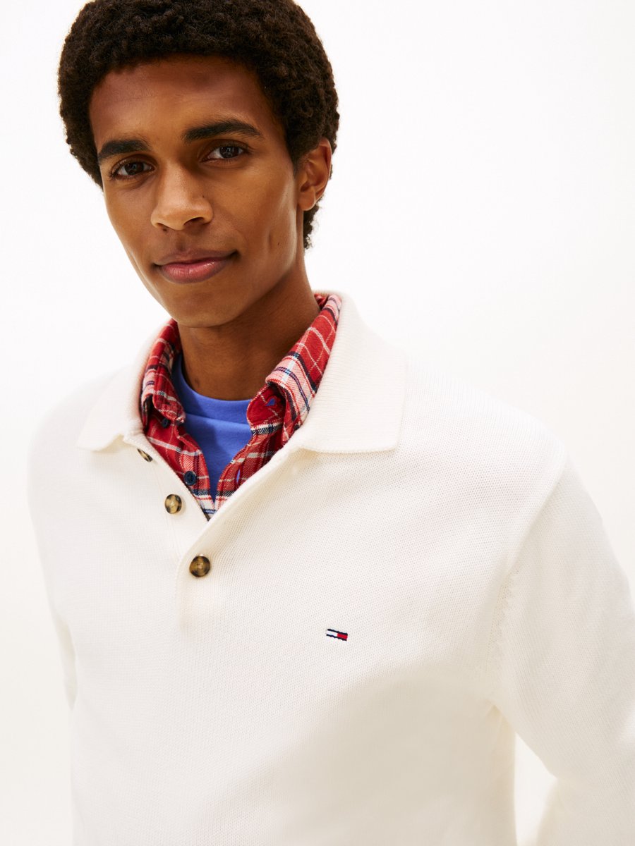 Tommy Jeans Poloshirt Tjm Essential Polo Sw Dm0dm22647 Ybh Ancient Mannen Wit