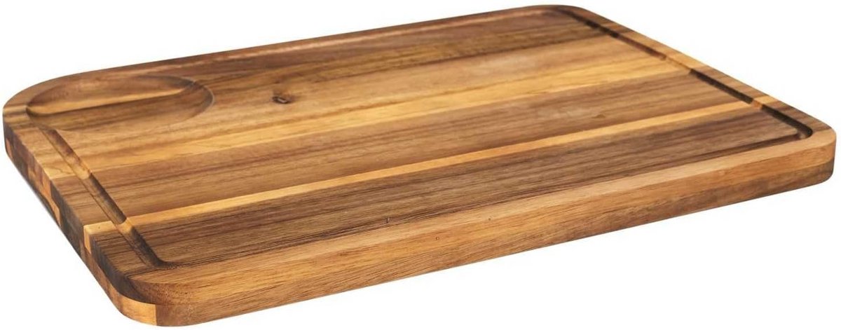 Grote Acacia Houten Snijplank 46 cm met Sapgoot - Duurzaam Keukenhulpmiddel