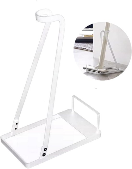 Stofzuigerstandaard - Vacuüm Opbergstandaard - Houder Vloerstandaard Universeel Metalen Houder Voor Handheld Draadloze Stofzuigers Accessoires 127 X 31 X 22 Cm Wit